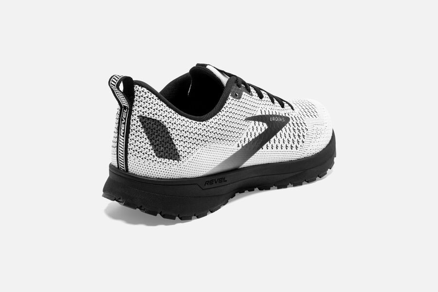 Revel 4 Road Brooks Running Shoes NZ Womens - White/Black - CRJDTO-732